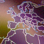 Pixel map of Europe for Expert Witness story on cyber crime